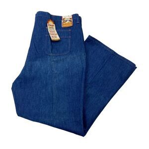 Vtg 1970's Wrangler Blue Jean Regular Fit Dead Stock Straight Boot 48x30 1J115MW